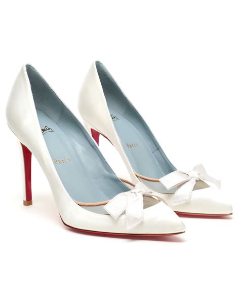 louboutin shoes white wedding